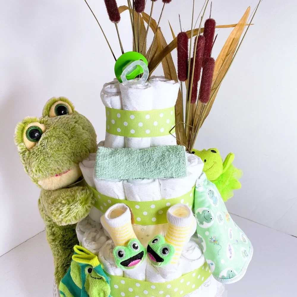 Frog Diaper Cake